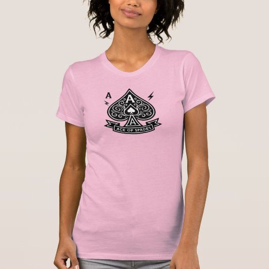 Gestileerde schoppenaas - Art-Deco Vector Embleem T-shirt (Voorkant)