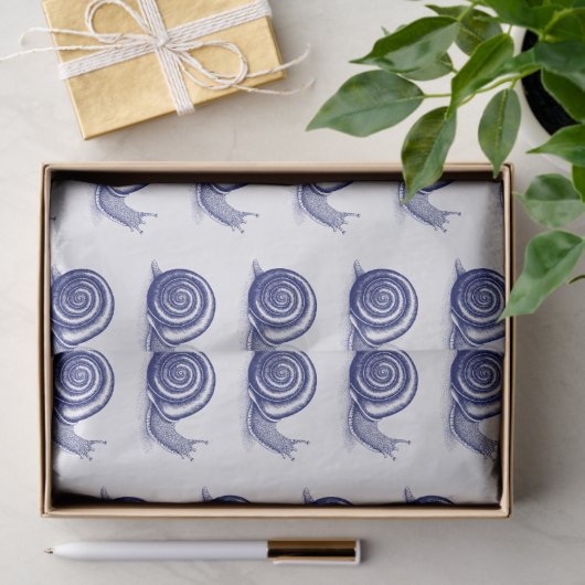 gestileerde slakkentekening #2 Blauw Tissuepapier (Geschenk)