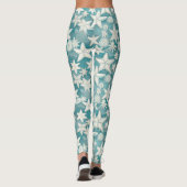 Gestileerde Starfish & Sand Dollars Patroon#25 ID1 Leggings (Achterkant)