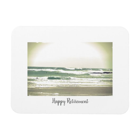  gestileerde surffoto Pensioen Magneet (Horizontaal)