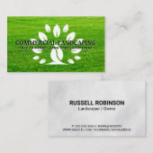 Gestileerde Tree Logo | gemaaid gras Visitekaartje (Voorkant / Achterkant)