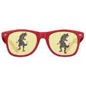 Gestileerde Tyrannosaurus Retro Zonnebril (Voorkant)