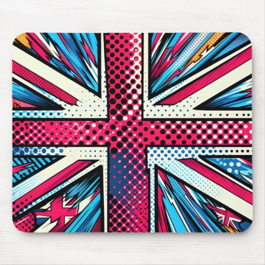 Gestileerde union jack muismat (Voorkant)