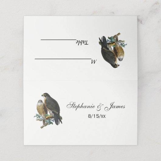  gestileerde valken op vertakking (Buitenkant ongevouwen)