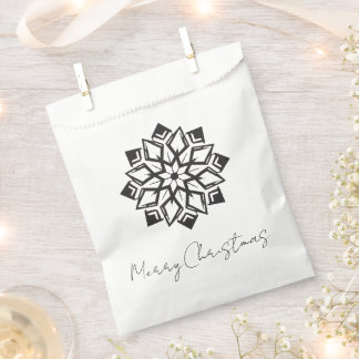 Gestileerde Vintage Prettig Kerstmis Sneeuwvlok Bedankzakje