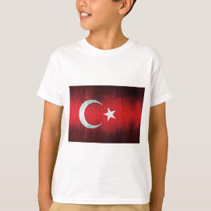 Gestileerde vlag van Turkije T-shirt