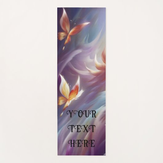 Gestileerde Vlinders en Bloem Custom Yogamat (Voorkant)