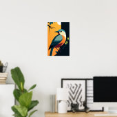 Gestileerde Vogelkunst Vogelgalerij Kunst Vogel va Poster (Thuiskantoor)