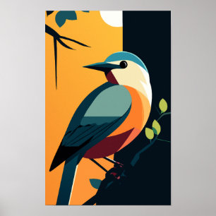 Gestileerde Vogelkunst Vogelgalerij Kunst Vogel va Poster