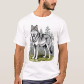 Gestileerde wolf T-shirt (Voorkant)