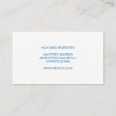 Gestion | Carte de visite de l'agent immobilier (Dos)