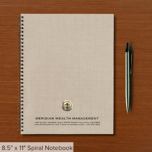 Gestion de patrimoine Linge beige Carnet d'impress
