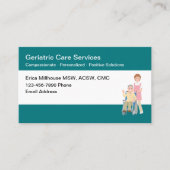 Gestion des soins gériatriques Thème Cartes de vis (Devant)