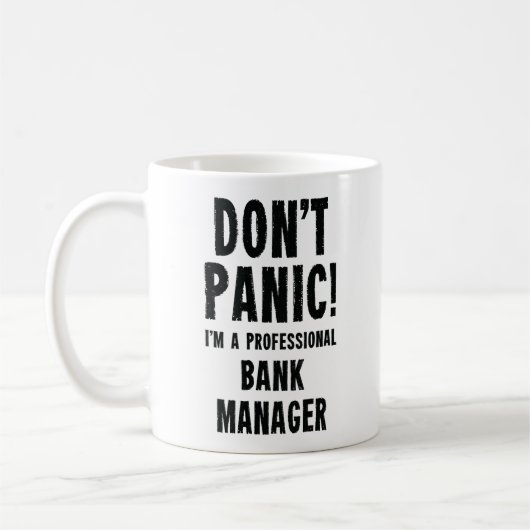 Gestionnaire de banque Funny Café Mug Cadeau (Gauche)