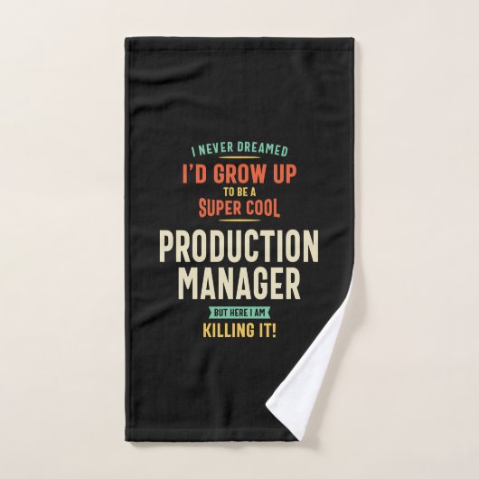 Gestionnaire de production super Cool (Serviette à main)