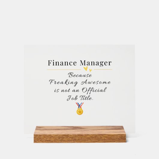 Gestionnaire des finances (Recto)