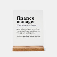 Gestionnaire des finances - Drôle de définition de