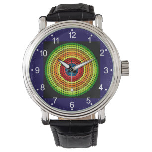 Gestippeld Abstract Mandala Kunstontwerp-65904 Horloge