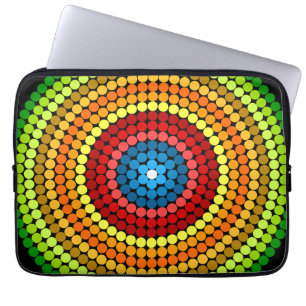 Gestippeld Abstract Mandala Kunstontwerp-65904 Laptop Sleeve