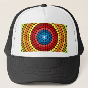Gestippeld Abstract Mandala Kunstontwerp-65904 Trucker Pet