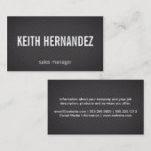 Gestippeld / Lijnen (zwart) Visitekaartje (Voorkant / Achterkant)