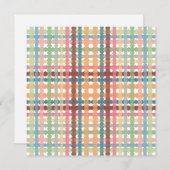 Gestippeld pastelruitpatroon feestdagenkaart (Voorkant / Achterkant)
