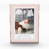 gestippelde blos | Baby Geboortestatus Fotoblokken (Voorkant)