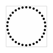 gestippelde cirkel 	rubberstempel (Afrduk)