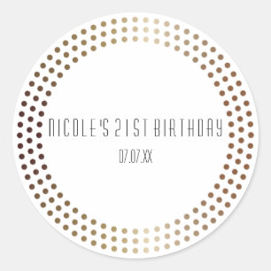 gestippelde gouden cirkels moderne Stippen aangepa Ronde Sticker