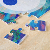 Gestippelde Kerst leuk abstracte kunst Legpuzzel (Zijkant)