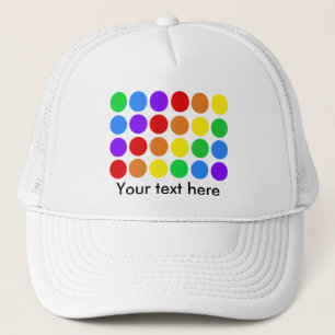 Gestippelde regenboog trucker pet