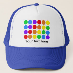 Gestippelde regenboog trucker pet