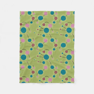 gestippelde Universe Retro Green Fleece Deken