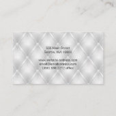 Gestoffeerd wit opvulmateriaal visitekaartje (Achterkant)