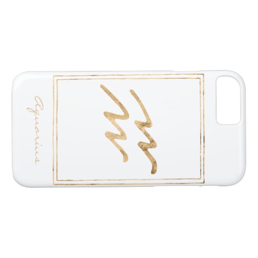 Gestolen goud Aquarius astrology zodiac Case-Mate iPhone Case (Achterkant (Horizontaal))
