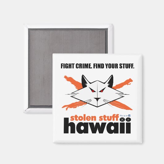 Gestolen spullen Hawaii Magnet Magneet (Voorkant / Achterkant)
