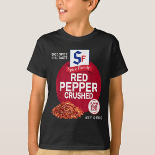 Gestoofde rode peper Sce Groepsfamilie Matching Ha T-shirt