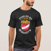 Gestookt door kipnuggets gesjirde buikbuikbuik t-shirt (Voorkant)