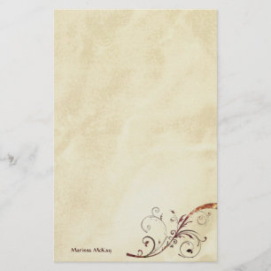 Gestookt Gold Swirl  Briefpapier