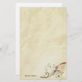 Gestookt Gold Swirl  Briefpapier (Voorkant / Achterkant)