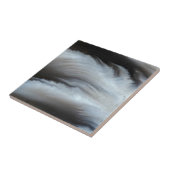 Gestookte zwarte gewas, natuursteen tegeltje (Zijkant)