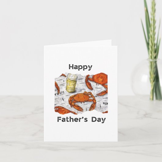 Gestoomde krabben Verjaardag Kaart (Voorkant)