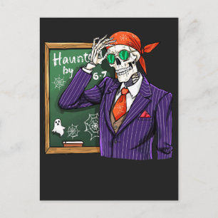 Gestoord door 6-7 Grappige Leraar Halloween Zes Briefkaart