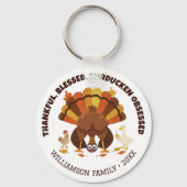 GESTOORD DOOR TURDUCKEN Grappige Thanksgiving Sleutelhanger (Voorkant)