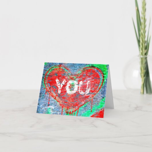 Gestoord Hart Feestdagen Kaart (Voorkant)