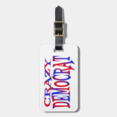 gestoorde democraat bagagelabel (Voorkant verticaal)