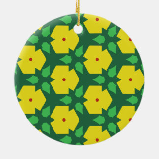 Gestormde bloemen keramisch ornament