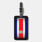 Gestormde Costa Rica-vlag Bagagelabel (Voorkant verticaal)
