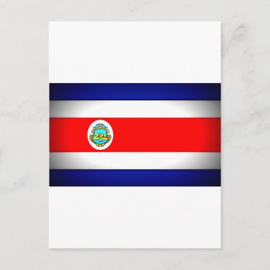 Gestormde Costa Rica-vlag Briefkaart (Voorkant)