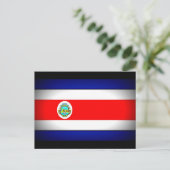 Gestormde Costa Rica-vlag Briefkaart (Staand voorkant)